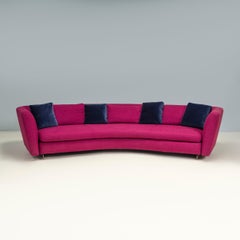 Minotti by Rodolfo Dordoni Lila Stoff Seymour Low 02 Halbrundes Sofa