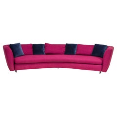 Used  Minotti by Rodolfo Dordoni Purple Fabric Seymour Low 02 Semi Round Sofa