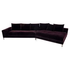 Rodolfo Dordoni Mohair Upholstered Sectional Sofa
