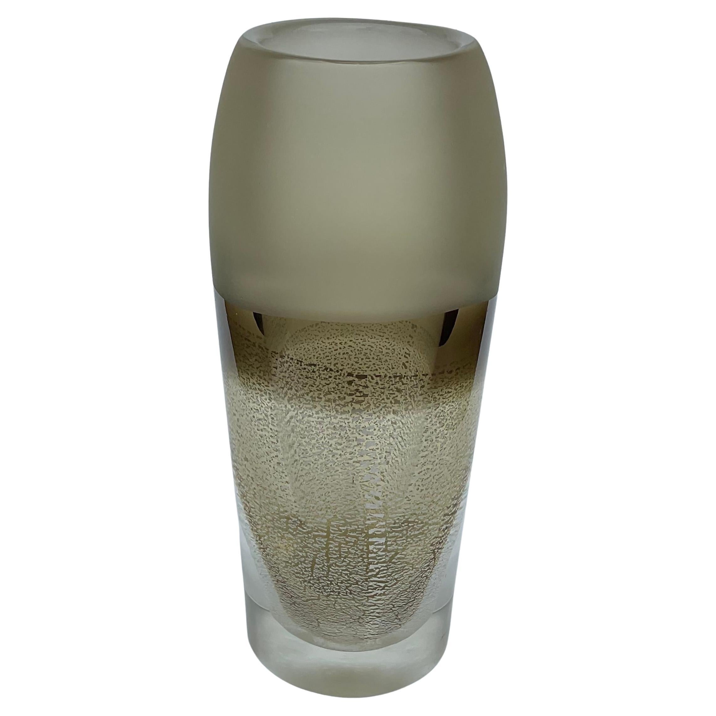 Rodolfo Dordoni Murano Vetro Venini ARGENTATI  Vaso Sommerso firmato e datato 2003 in vendita
