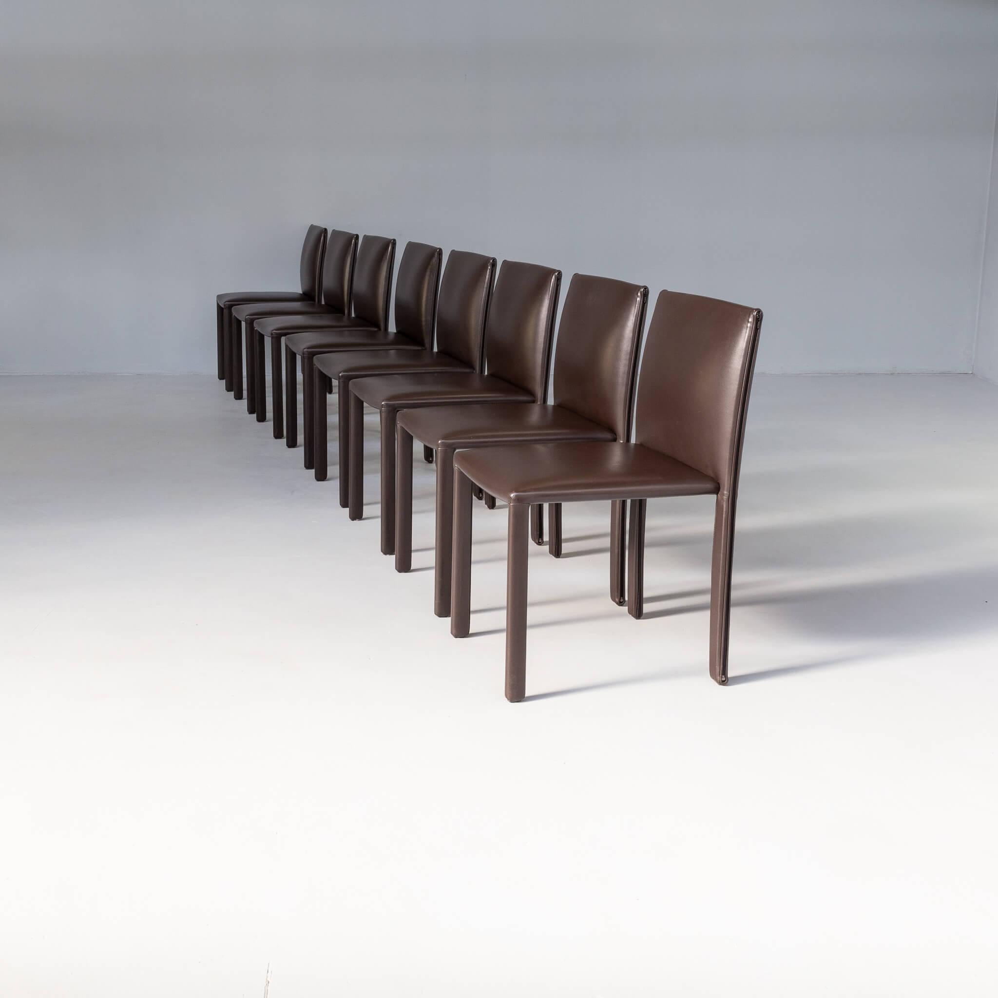 Modern Rodolfo Dordoni ‘roma’ dining chair for Minotti set/8