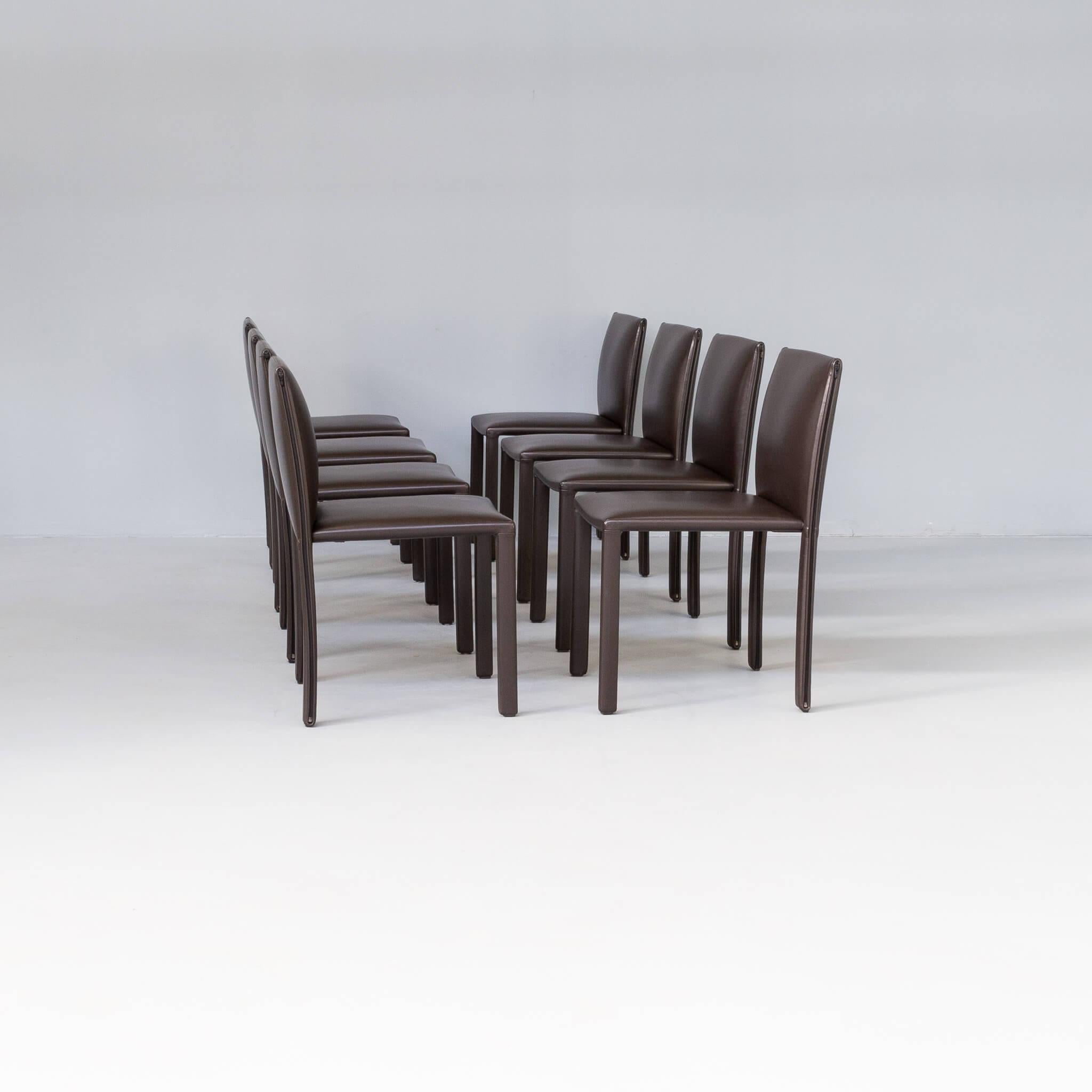 Italian Rodolfo Dordoni ‘roma’ dining chair for Minotti set/8