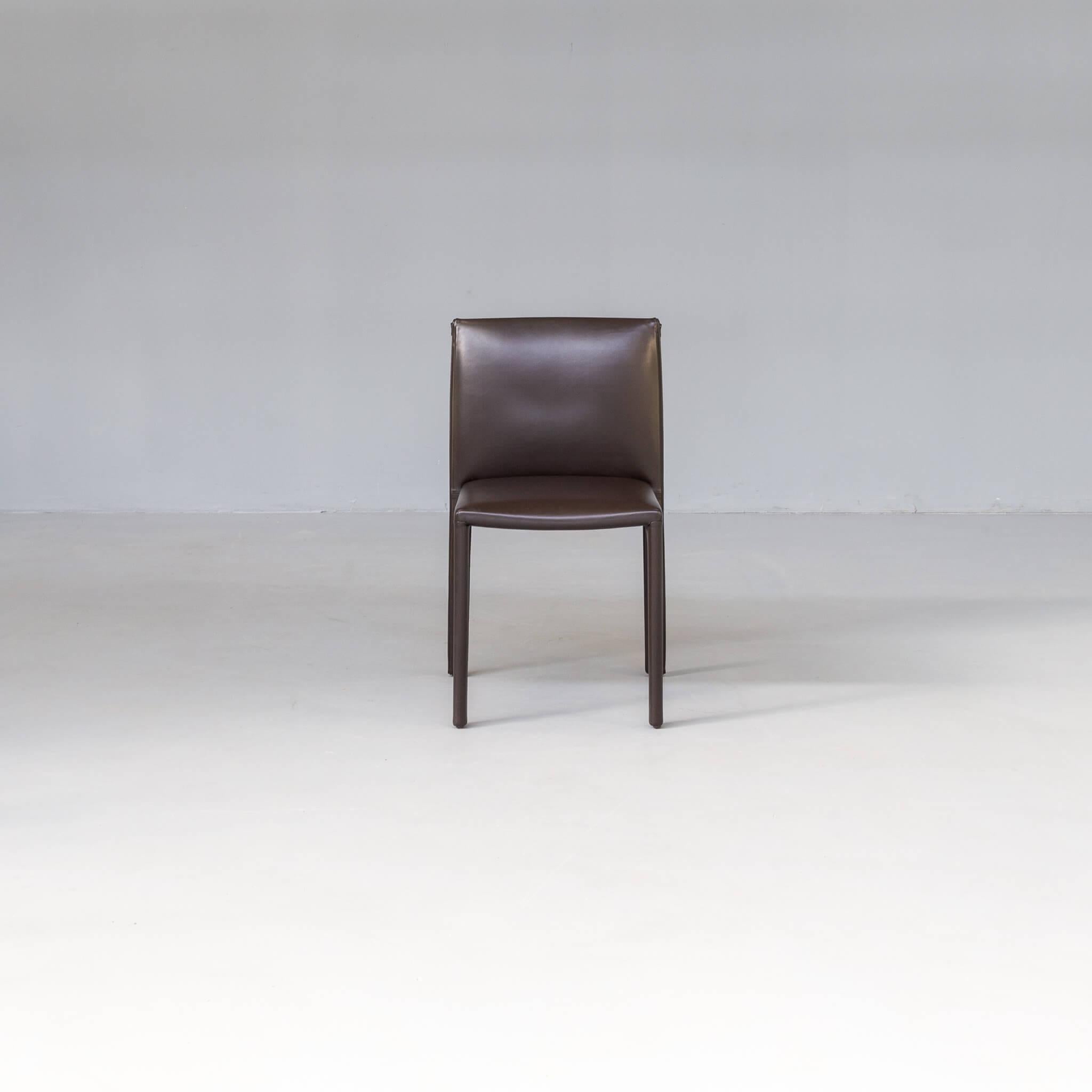 Contemporary Rodolfo Dordoni ‘roma’ dining chair for Minotti set/8