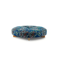 Rodolfo Dordoni ''Sail Out' Outside Ottoman, Teak and Fabric by Cassina