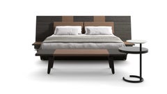 Rodolfo Dordoni Set of Three Acute Bed, Wood Bench and Nightstand For Cassina