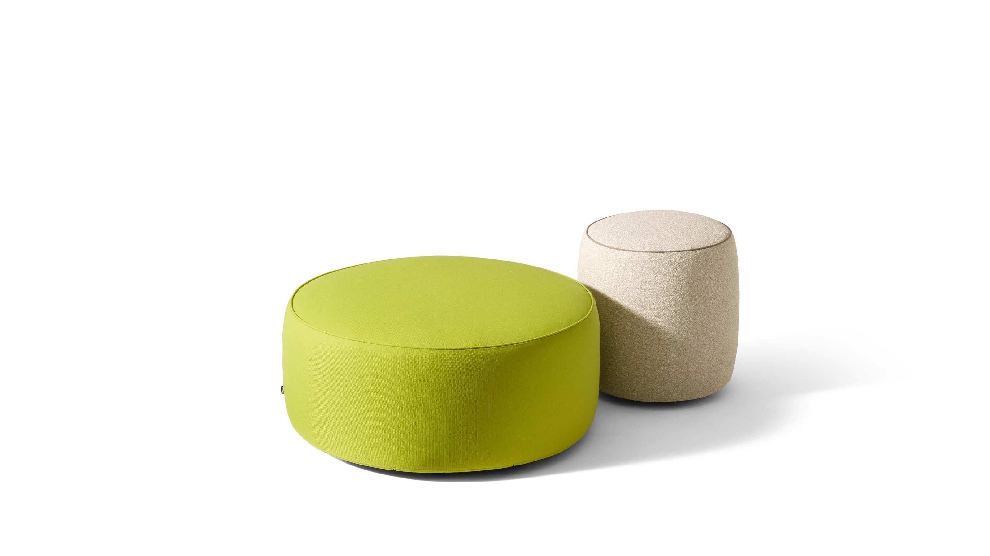 Mid-Century Modern Rodolfo Dordoni Set of Two Sail Out Pouf For Cassina For Sale