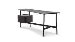 Rodolfo Dordoni Sled Desk Table in Black Stained Wood, Mid-Century
