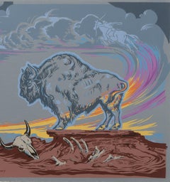'The Spirit Buffalo', By Rodolfo Guzzardi, Screen Print