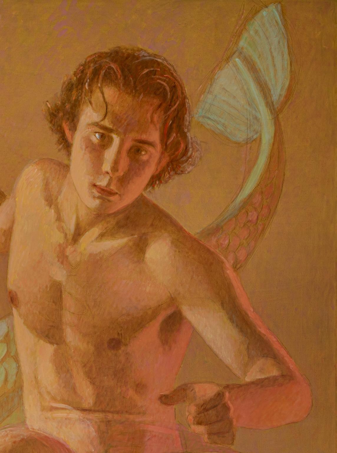 Pintura figurativa toscana del siglo XXI con tema mitológico óleo sobre lienzo - Painting de Rodolfo Meli
