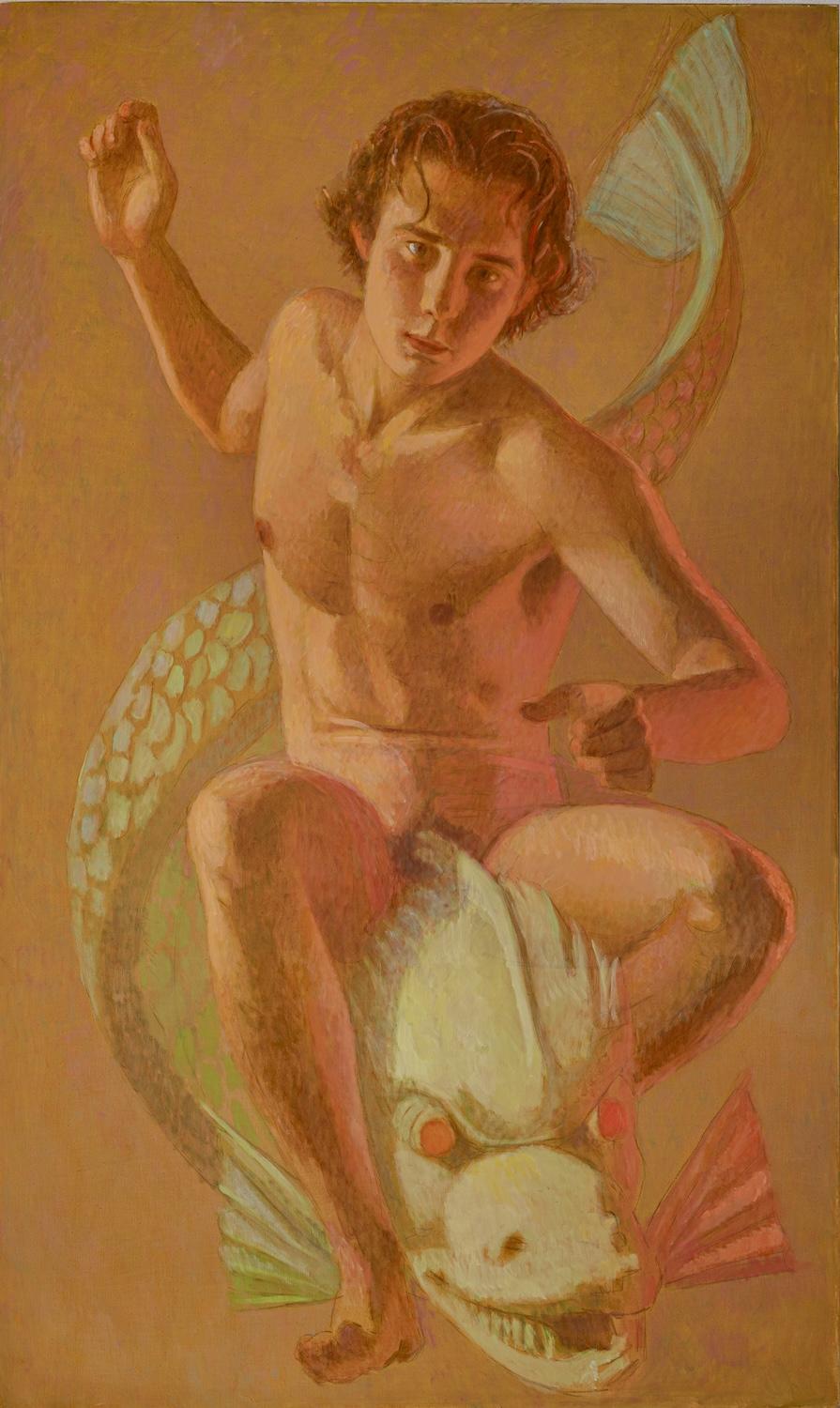 21st century Tuscan figurative painting of mythological theme oil on canvas
