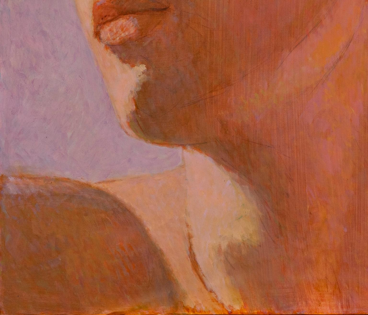 Ritratto femminile figurativo mitologico toscano del XXI secolo olio su tela - Figurative Painting Brown di Rodolfo Meli