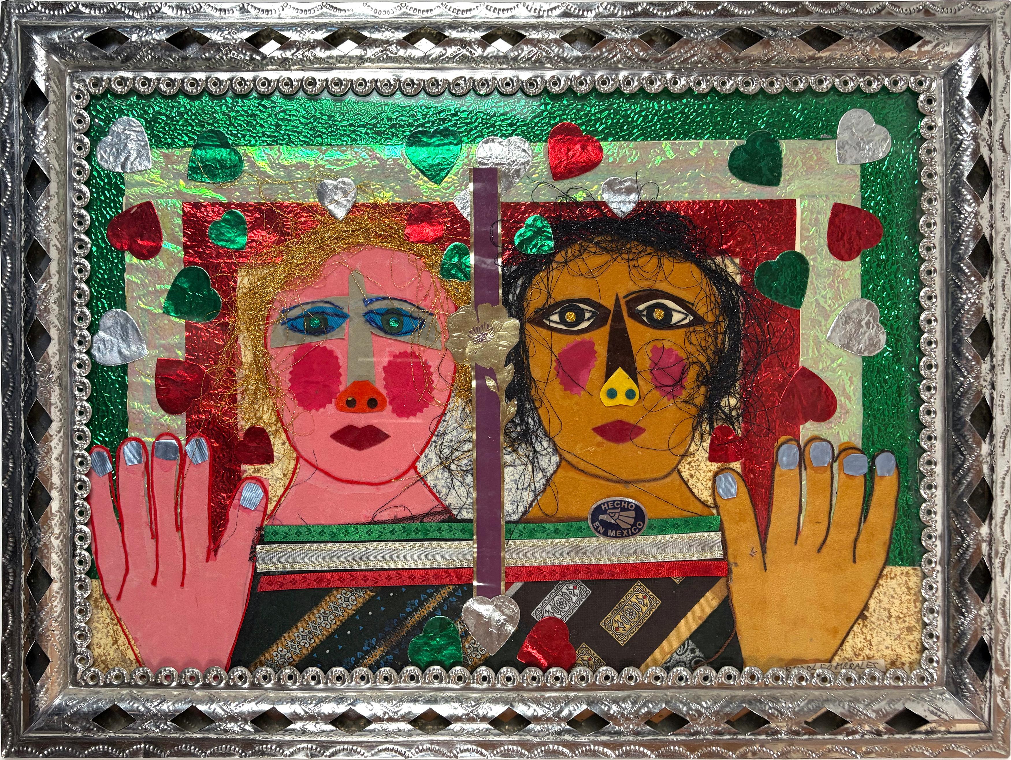 untitled (Double Portrait) — Mixed Media Collage by Rodolfo Morales