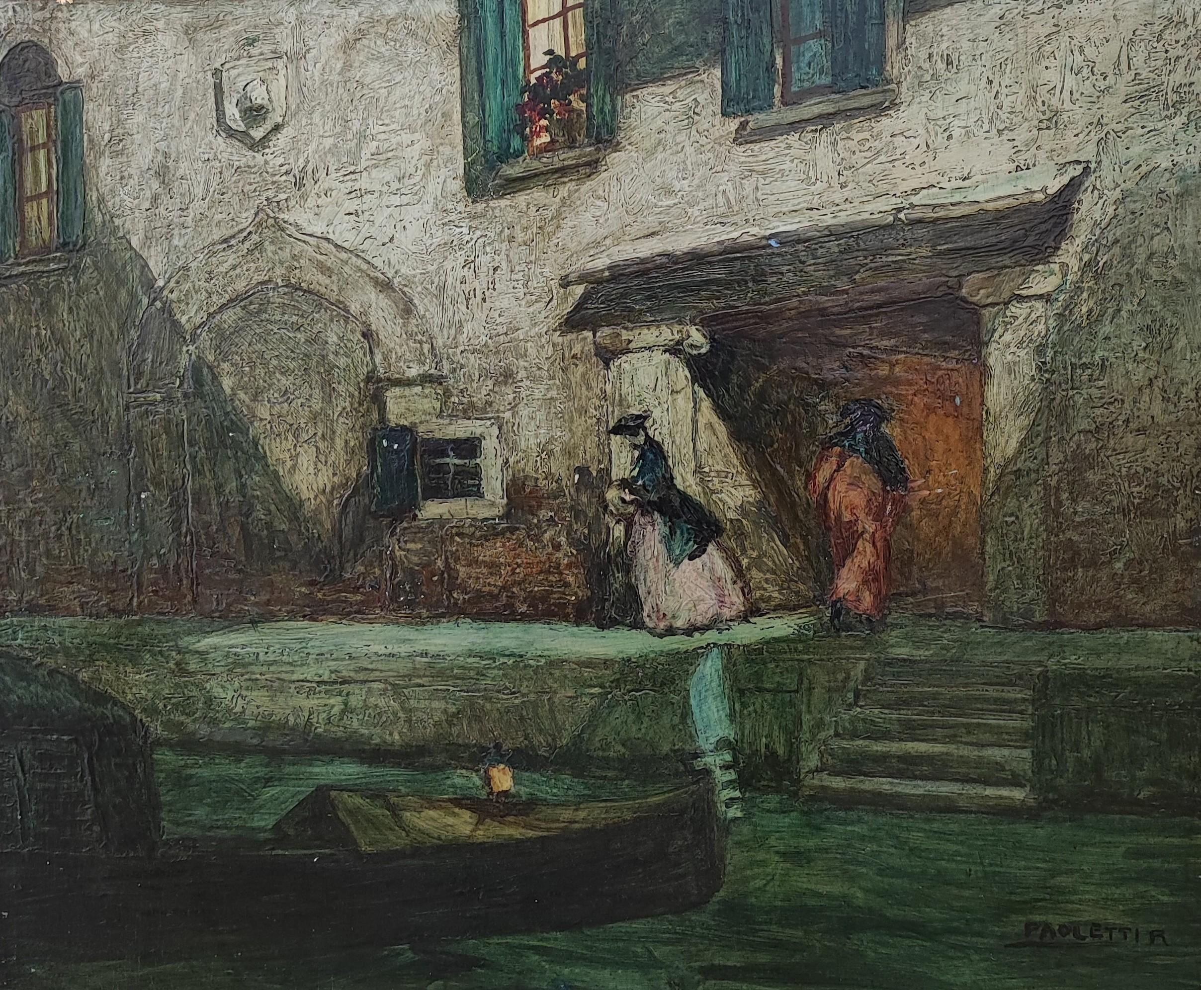 Landscape Painting Rodolfo Paoletti - La Venise mystérieuse