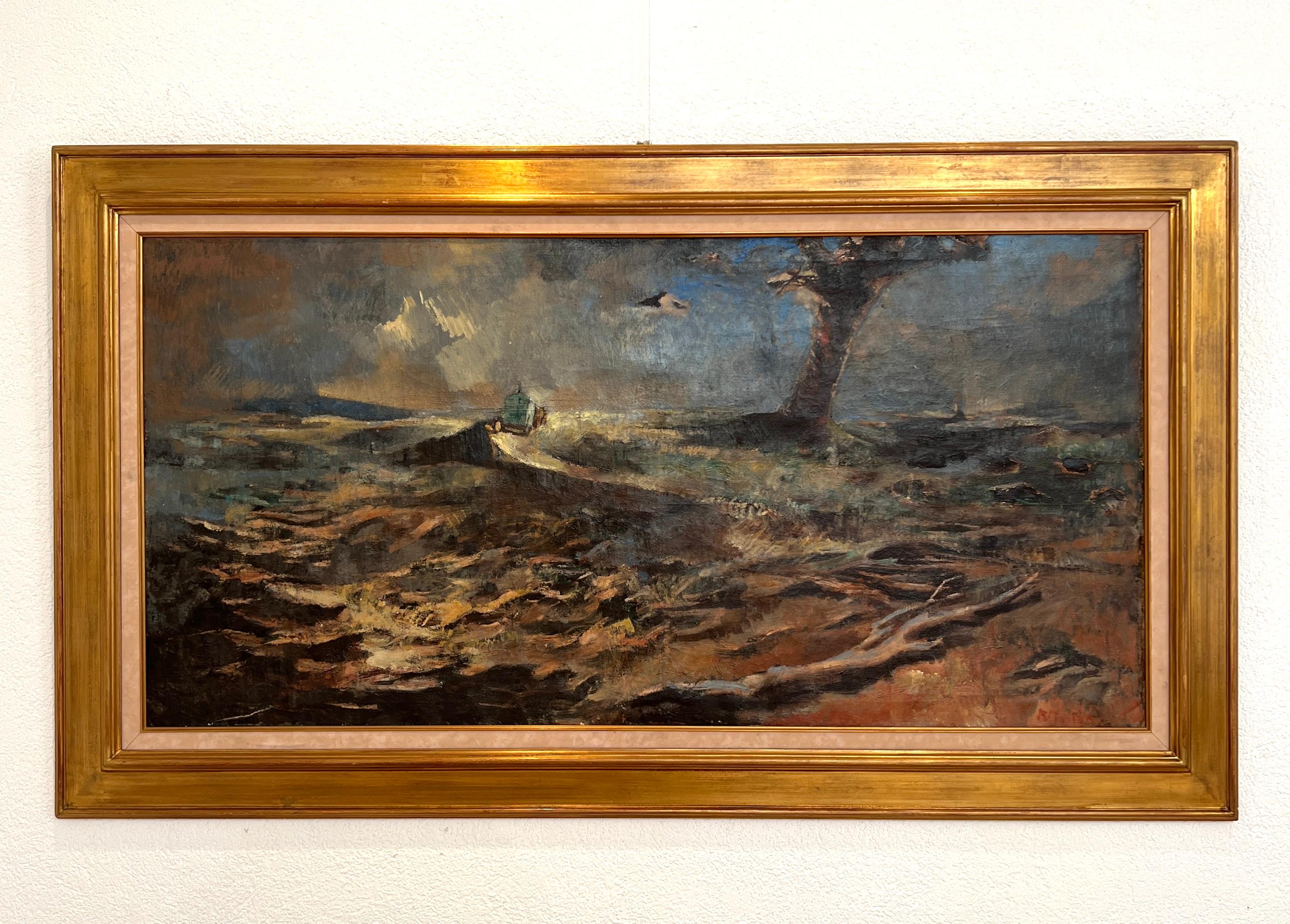 Caravan by the sea - Painting by Rodolphe Théodore Bosshard