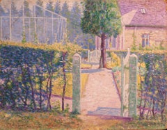 Impressionistisches Gemälde eines Hauses in der Sonne (1920er Jahre) von Rudolph Wytsman
