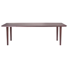 Rodos Table, Solid Wood with Slightly Angular End Dining Table