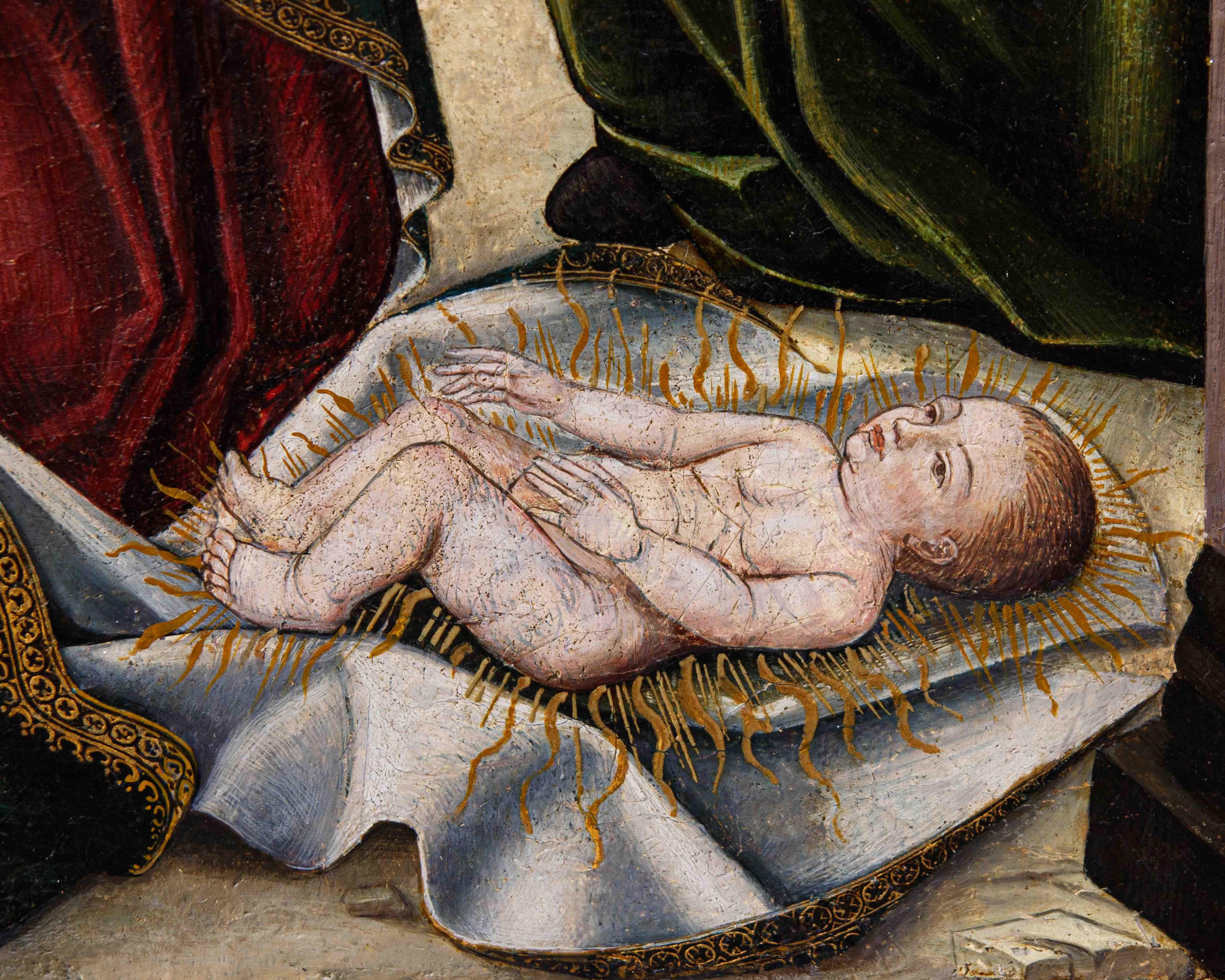 Cerchia di Rodrigo de Osona il Vecchio (Valencia, 1440 – 1518), Natività For Sale 9