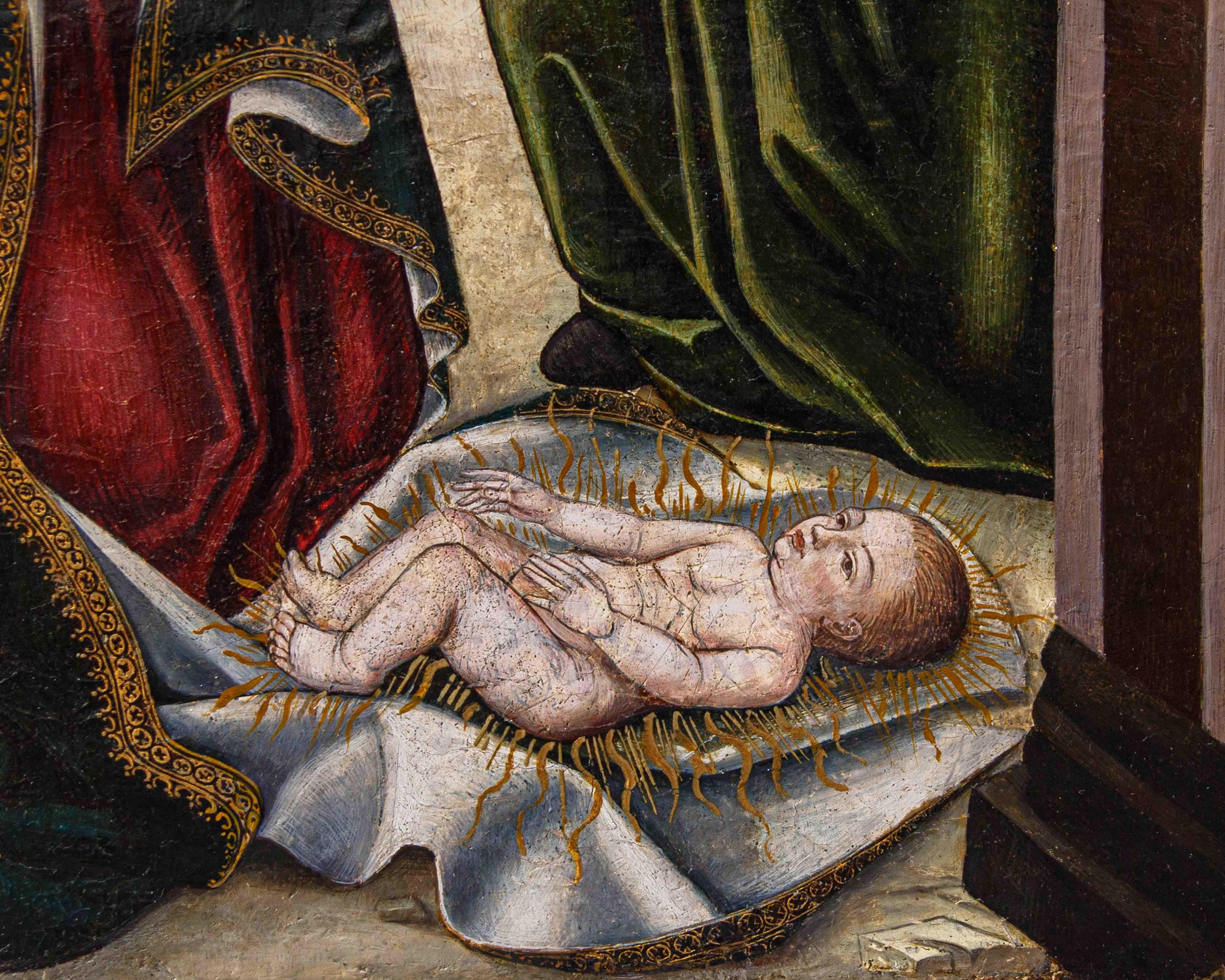 Cerchia di Rodrigo de Osona il Vecchio (Valencia, 1440 – 1518), Natività For Sale 1