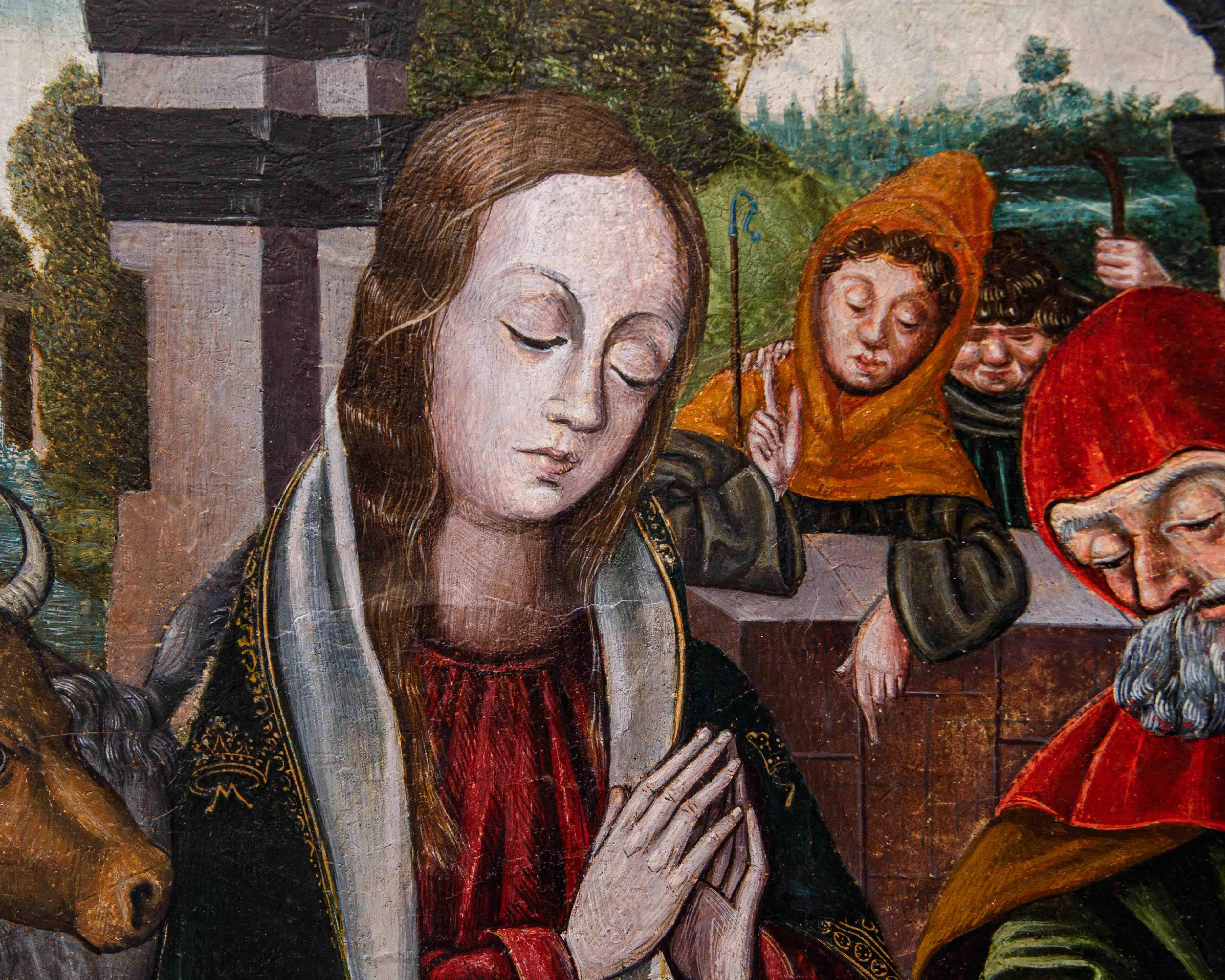 Cerchia di Rodrigo de Osona il Vecchio (Valencia, 1440 – 1518), Natività For Sale 4