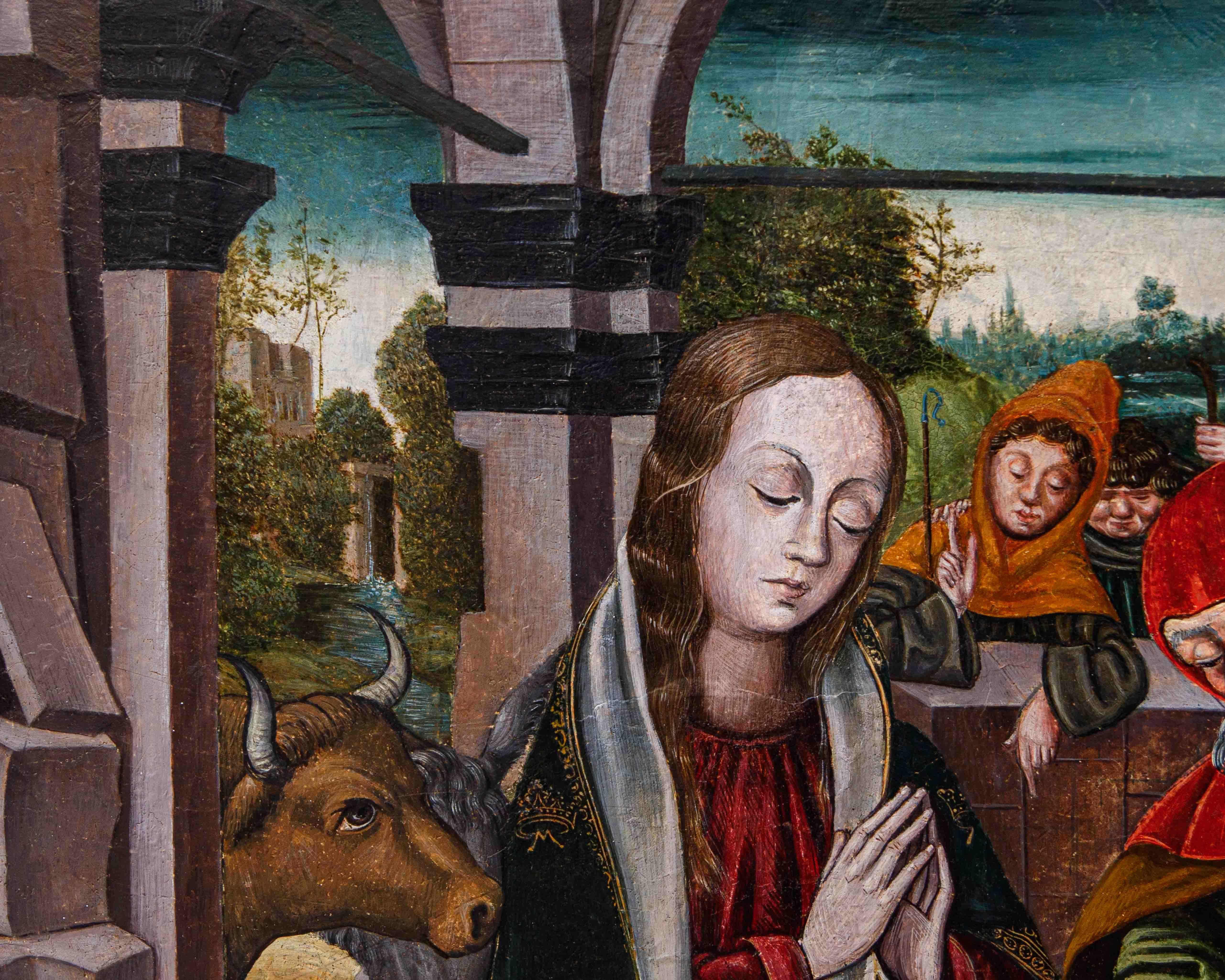 Cerchia di Rodrigo de Osona il Vecchio (Valencia, 1440 – 1518), Natività For Sale 6
