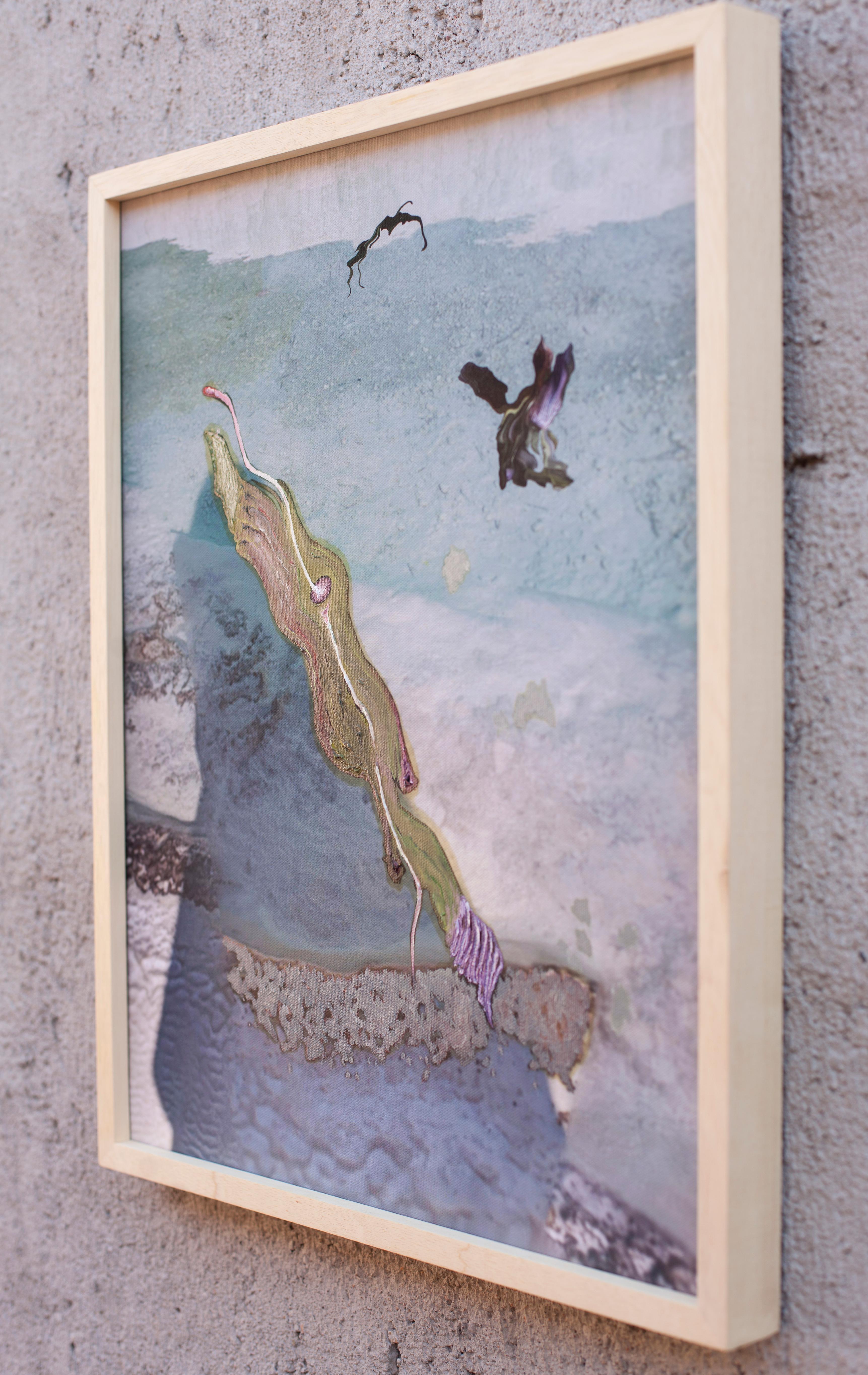 Sin título II. Pintura. De la serie Medium - Tiempo de pantalla - Still-Life Painting Marrón de RODRIGO ETEM