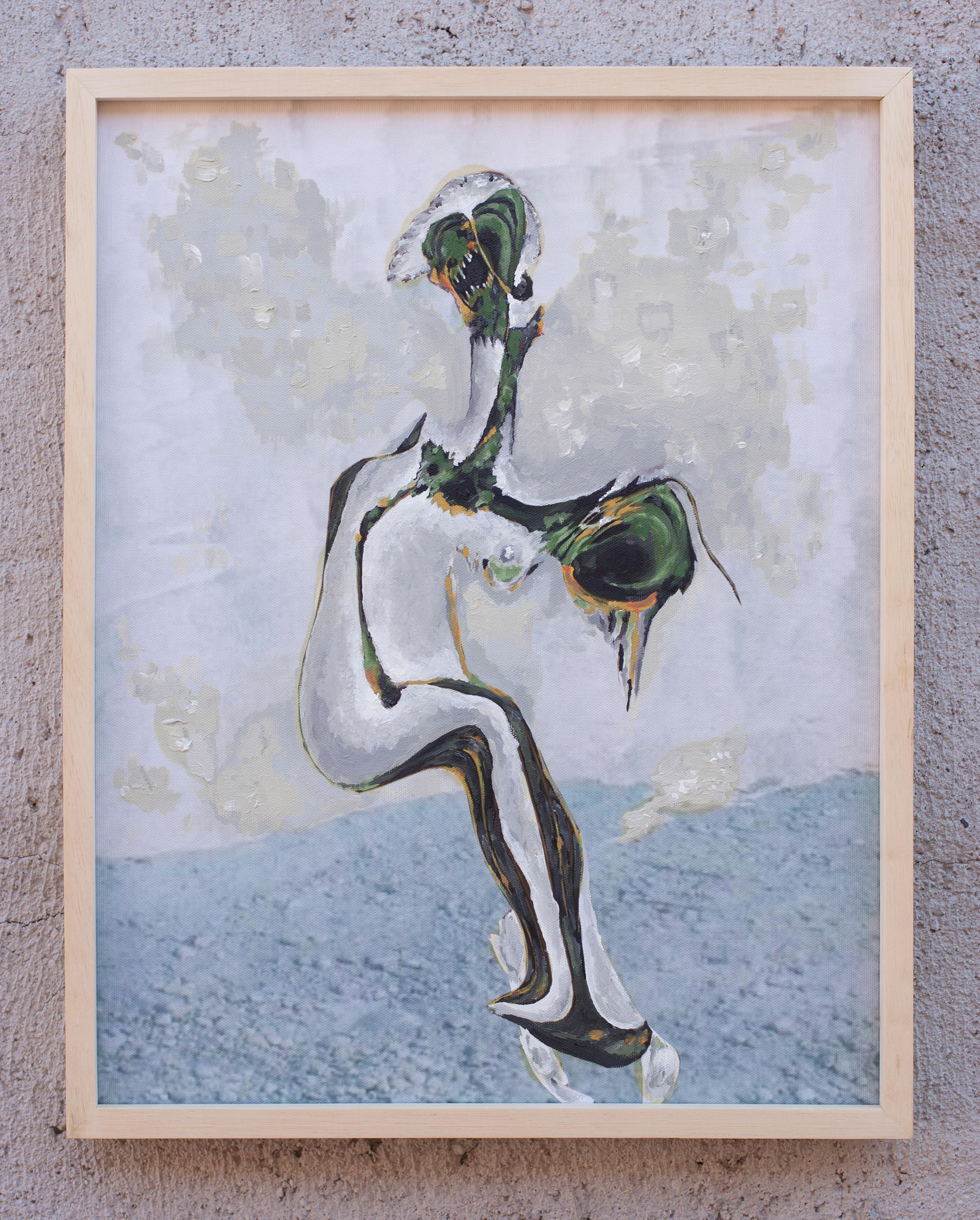 Senza titolo III, 2024 di Rodrigo Etem
Dalla serie Medium - Screen Time
Tecnica mista (olio, stampa giclée) su tela
Marupá in legno con cornice
Dimensioni della cornice: 52 H. x 41,5 L. x 3 P. cm. 

In questo progetto, che esplora la condizione di