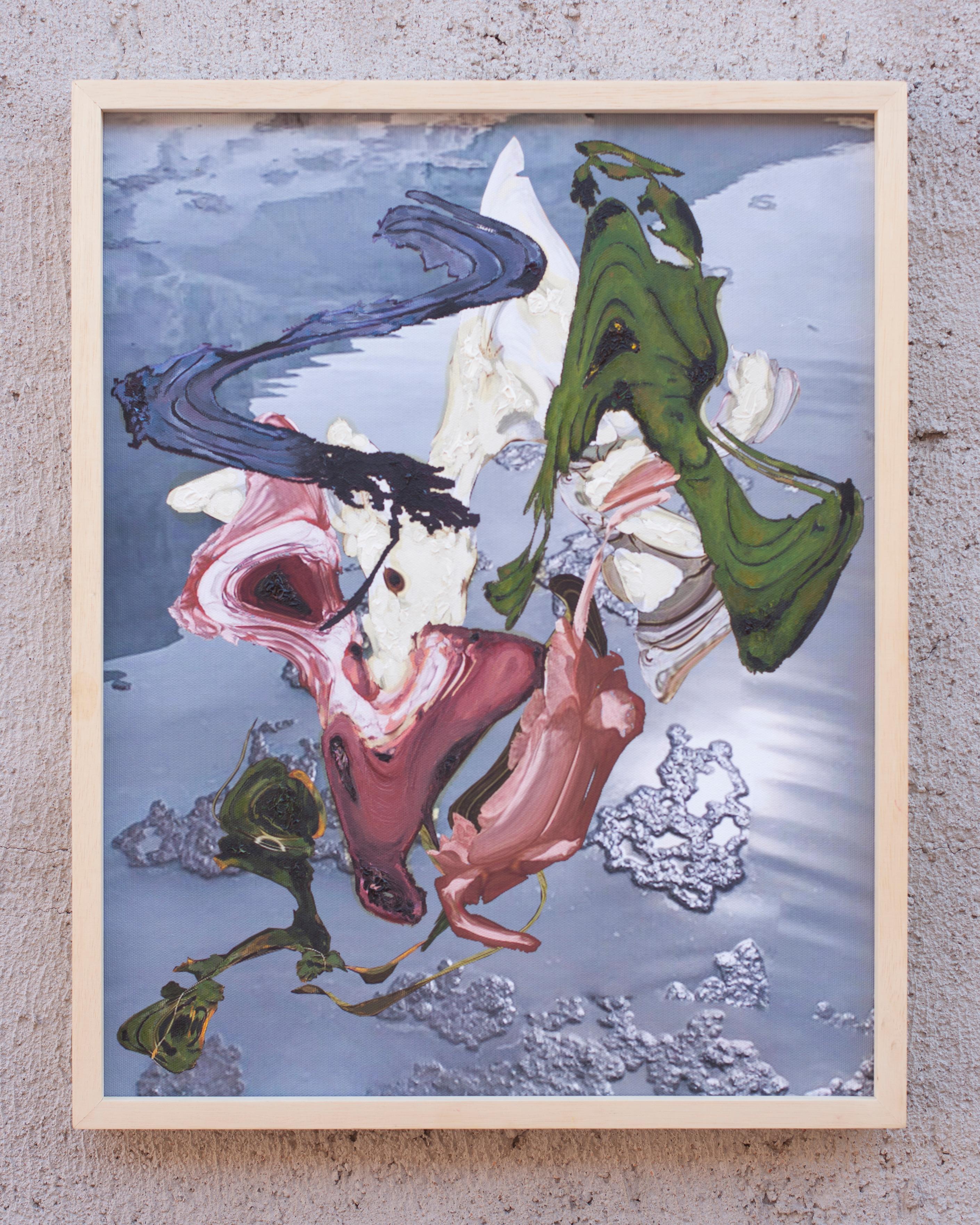 Sin título VI, 2024 de Rodrigo Etem
De la serie Medium - Tiempo de pantalla
Técnica mixta (óleo, impresión giclée) sobre lienzo
Marupá madera Enmarcado
Tamaño del marco: 52 cm de alto x 41,5 cm de ancho x 3 cm de fondo. 

En este proyecto, que