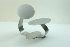 Contemporary 3x4 Stainless Steel chair by Brazilian Designer Rodrigo Ohtake, 1/4