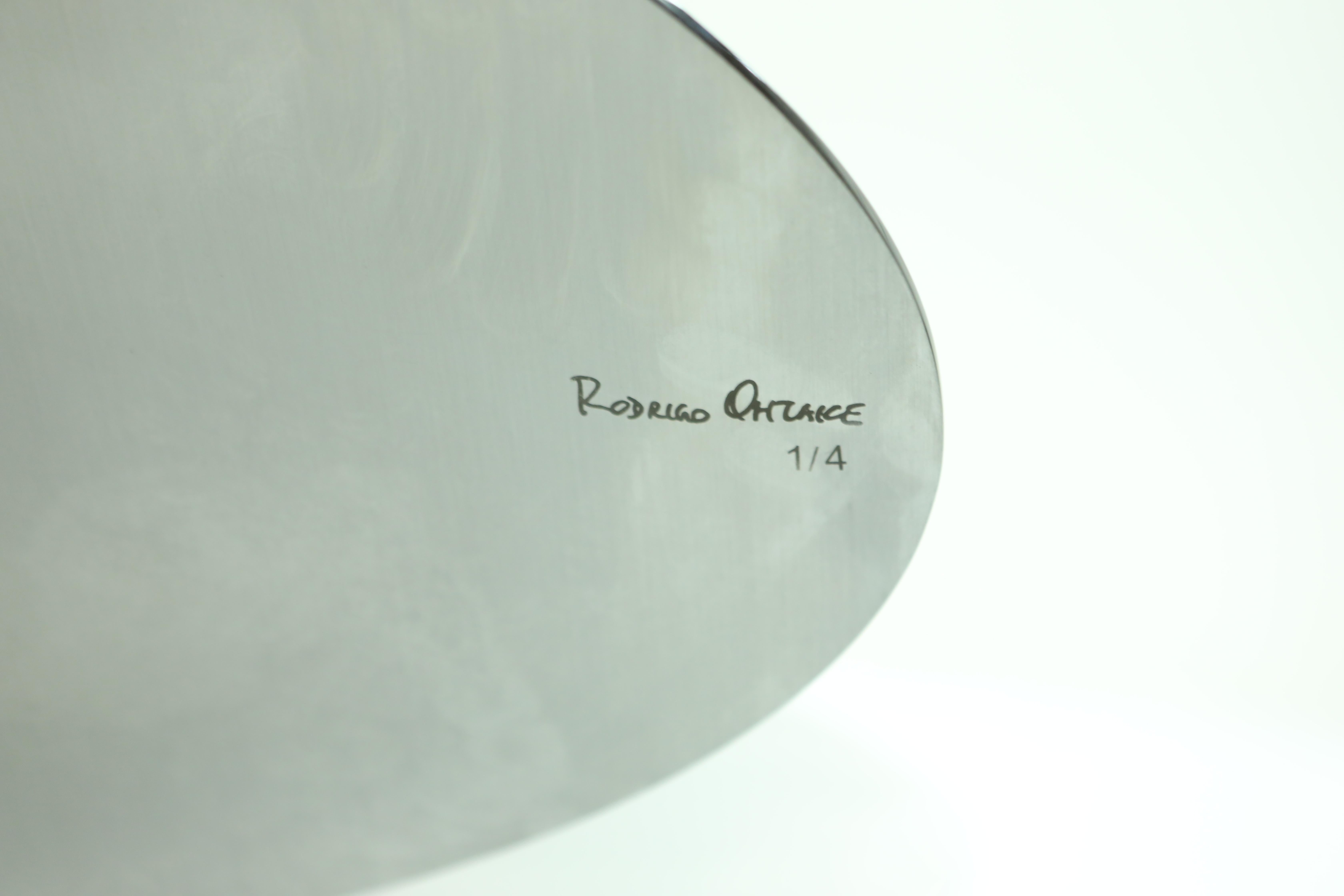 XXIe siècle et contemporain Chaise contemporaine en acier inoxydable 3x4 par le designer brésilien Rodrigo Ohtake, 1/4 en vente