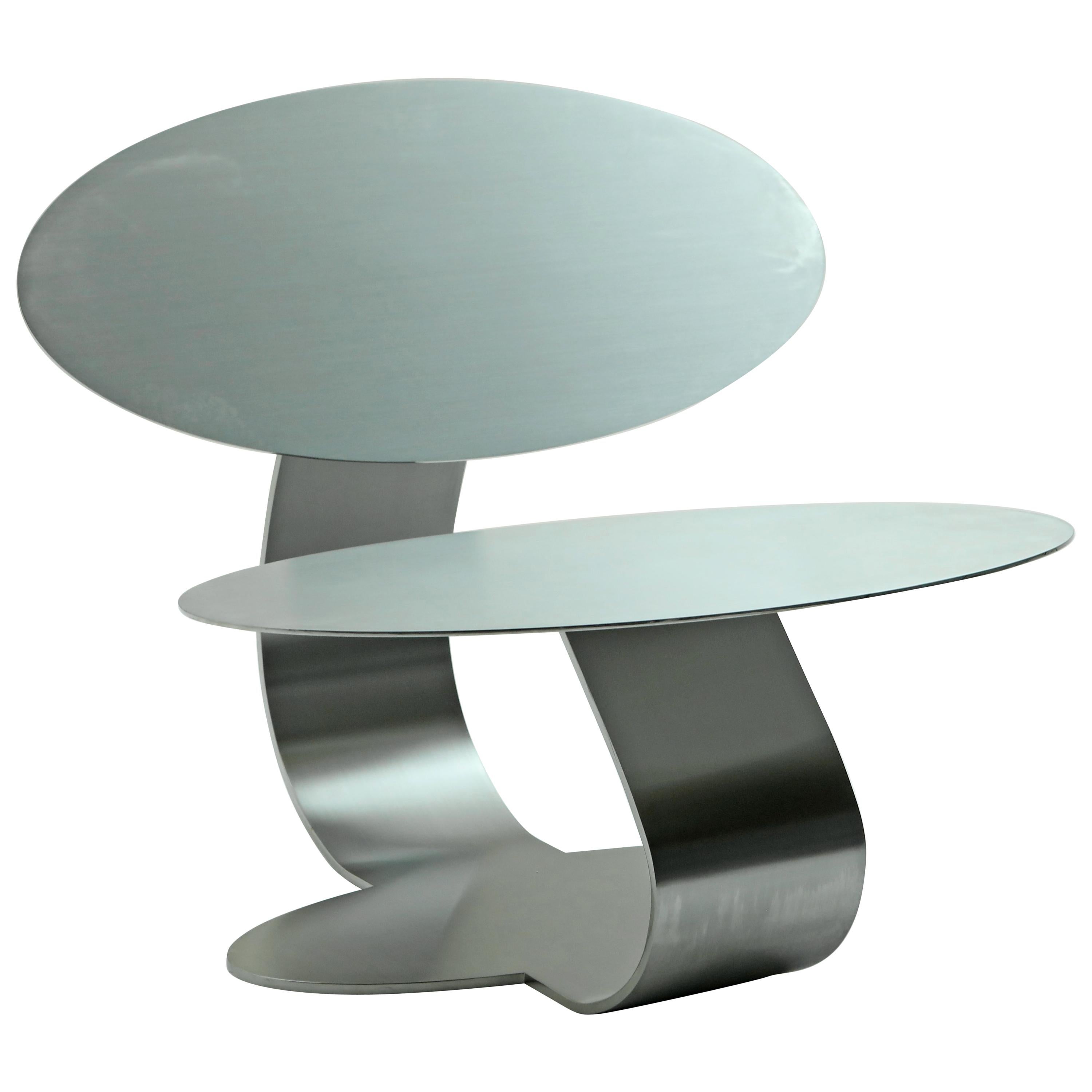 Contemporary 3x4 Stainless Steel chair by Brazilian Designer Rodrigo Ohtake, 1/4
