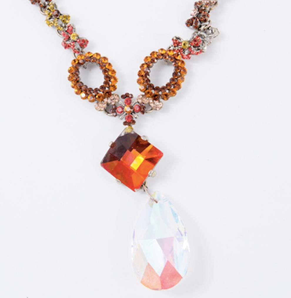otazu swarovski crystal necklace