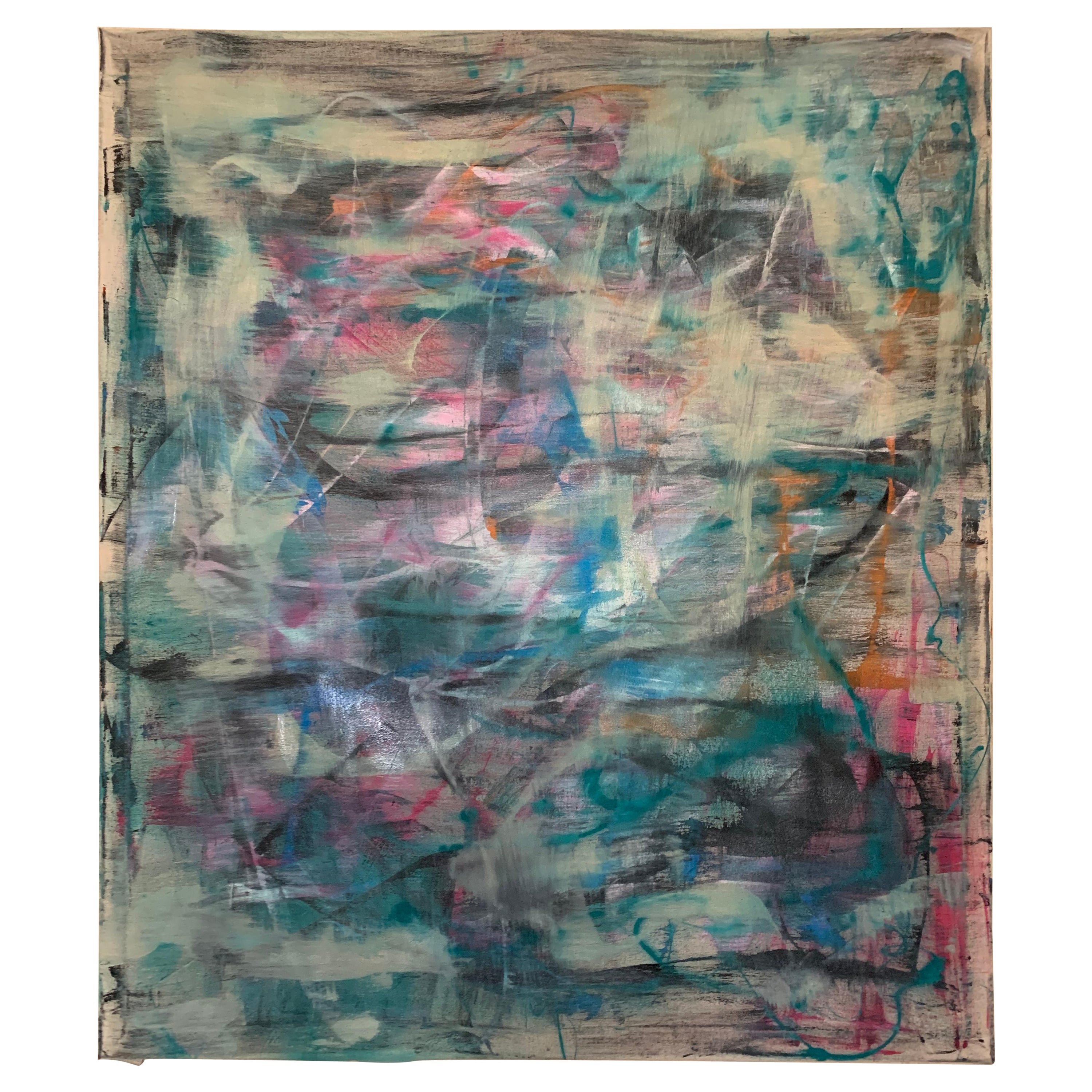 Rodrigo Pernas Abstract Painting – Blauer Nebel