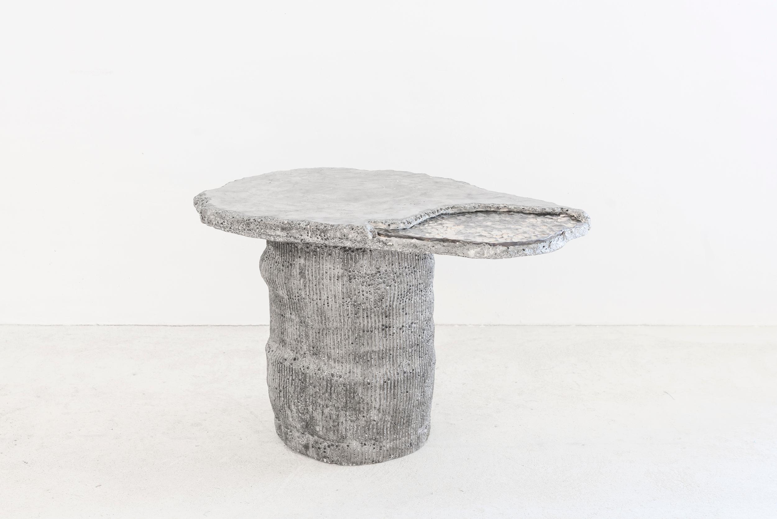 Chilean Rodrigo Pinto Oval Side Table from the Series “Tierras Hipnóticas” Chile, 2020 For Sale