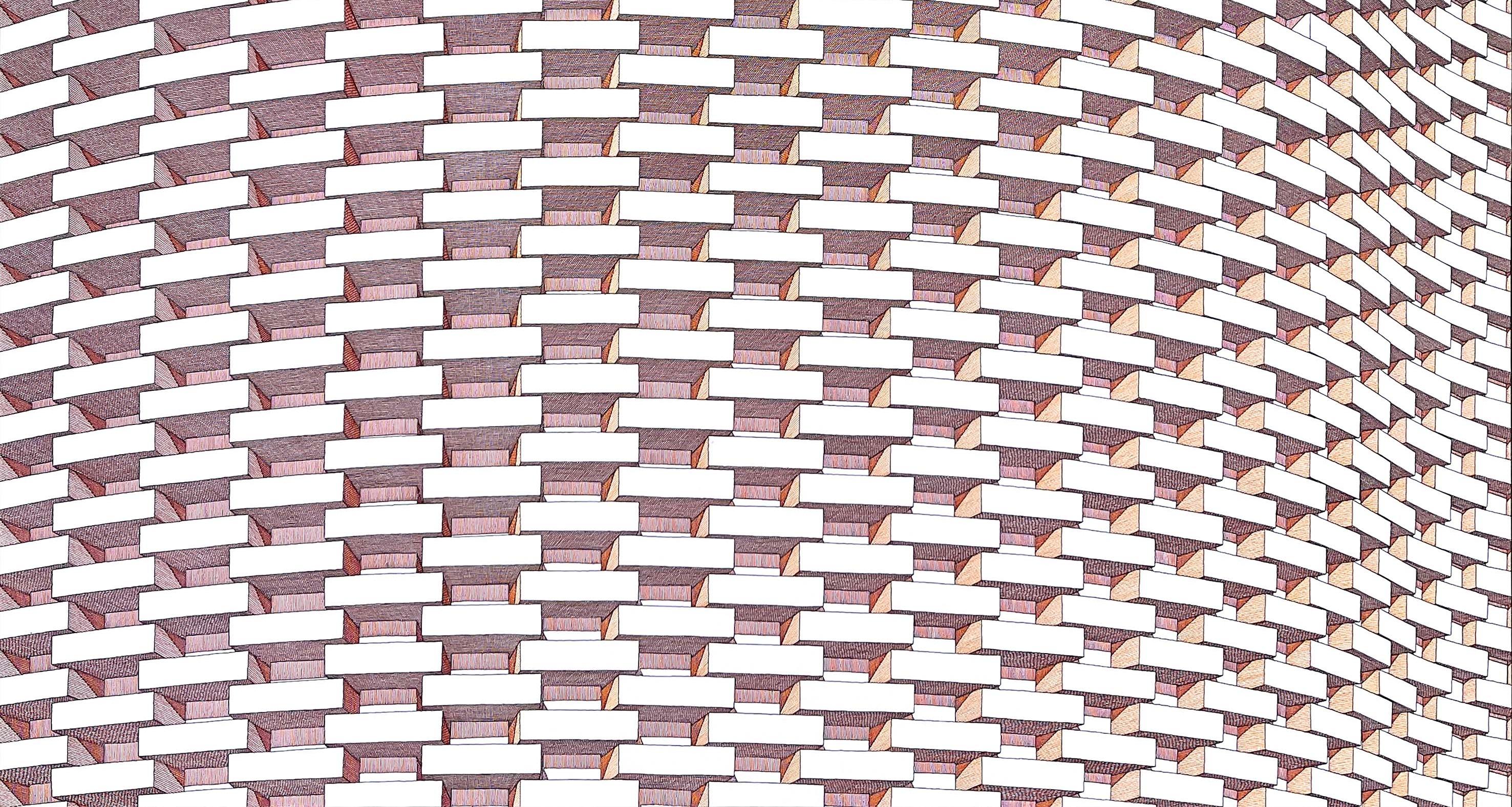 Il progetto mira a mettere in evidenza il potenziale della linea che, se ripetuta, è in grado di creare immagini complesse. La pazienza, la concentrazione e la perseveranza dedicate alla costruzione del disegno evocano il lavoro di un muratore che,