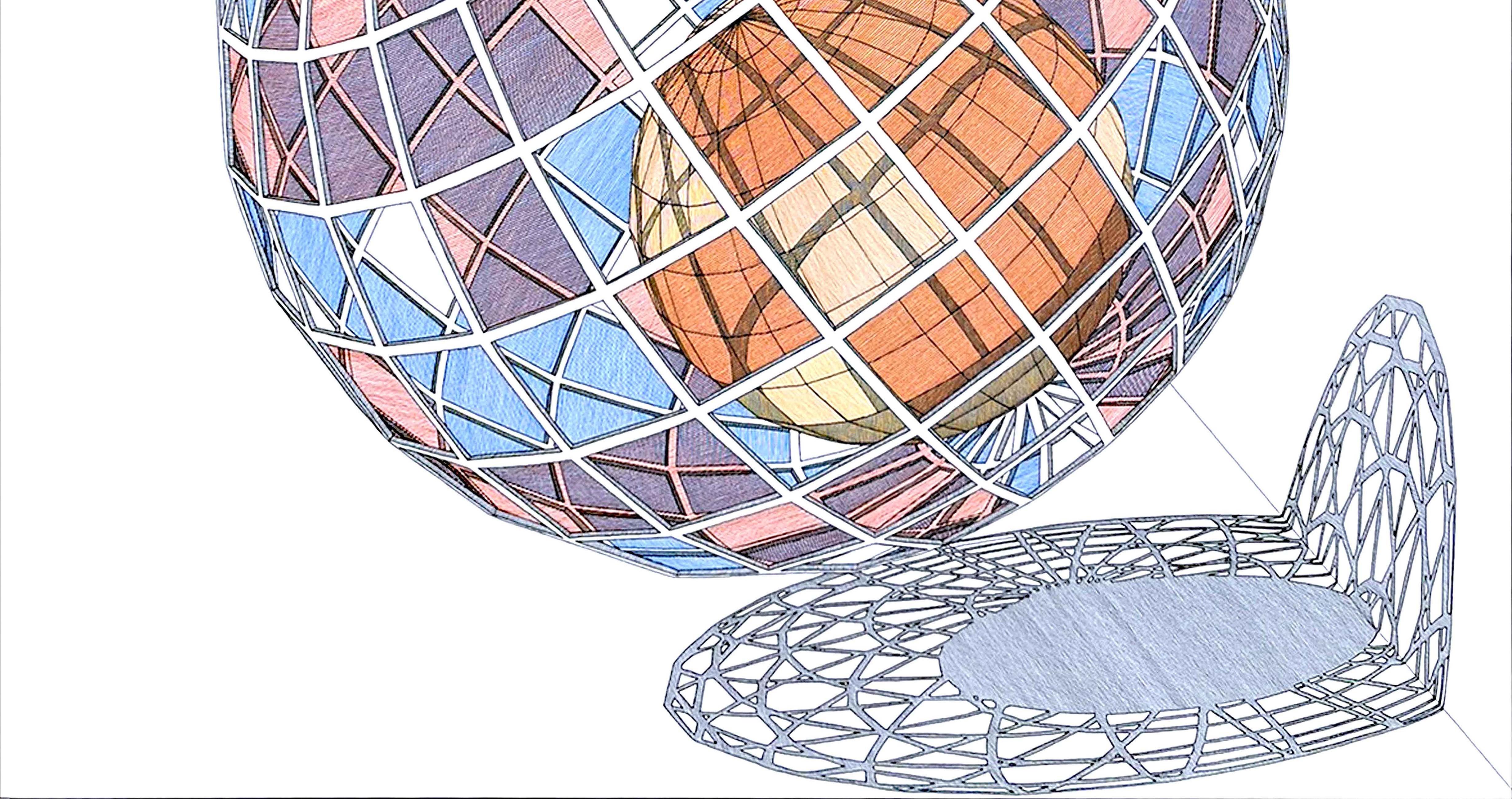 Esfera Esquina. Dalla serie Le illusioni della linea in vendita 1