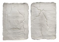 Ragisména series White M2 and M1, Diptych, Abstract Sculpture
