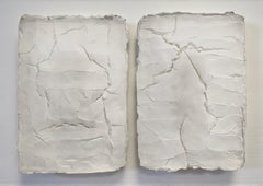 Ragisména Serie Weiß M2 und M1, Diptychon, Abstrakte Skulptur