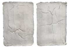 Ragisména series White M3 and M4, Diptych, Abstract Sculpture