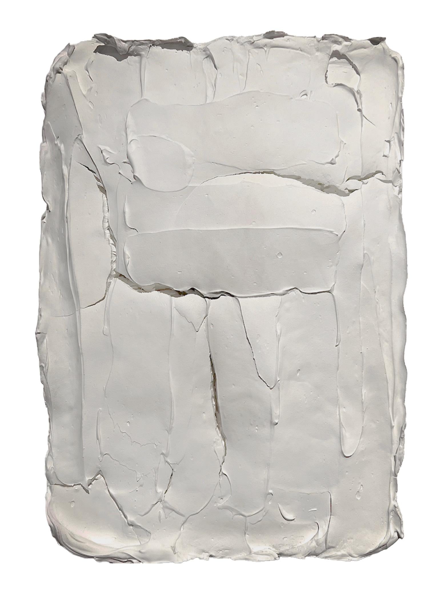 Rodrigo Zuliani Hauck Zampol Abstract Sculpture – Ragisména Serie White M6, Abstrakte Wandskulptur