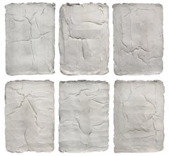 Set of 6 Ragisména series White. Abstract Sculpture