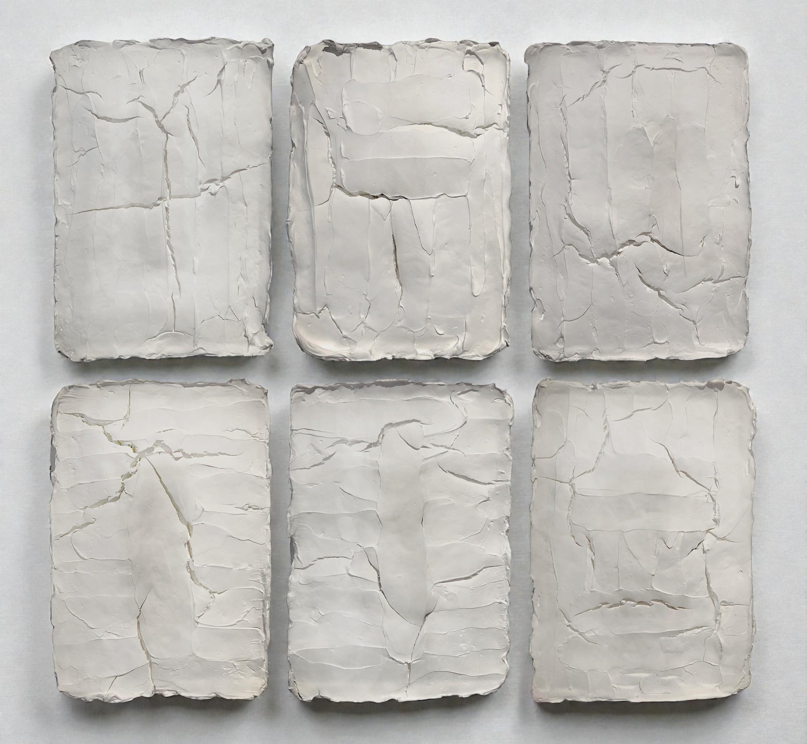 Set of 6 Ragisména series White. Abstract Sculpture