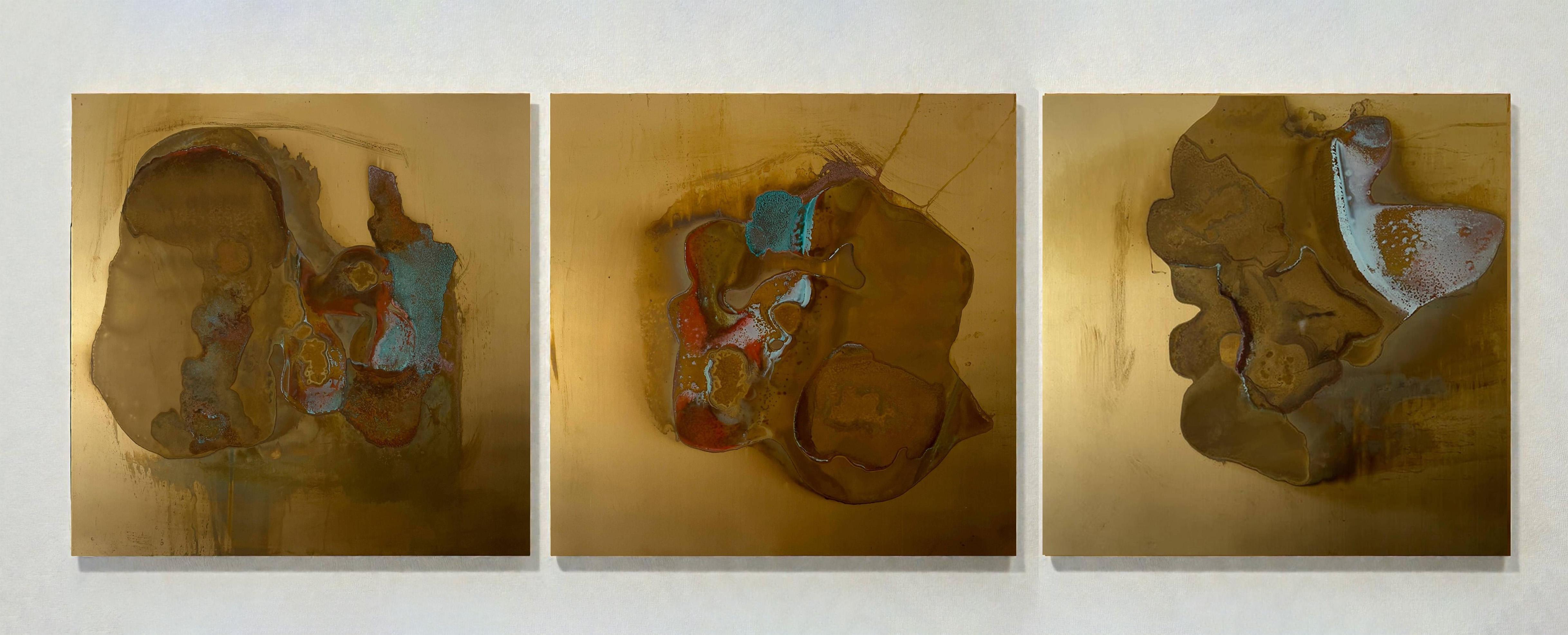 Umbra series 13, 14, 15 Triptych, Abstract Wall Sculpture