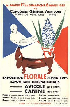 Original 'Exposition Florale de Printemps' vintage French poster