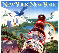 New York, New York — Budweiser Surreal Advertising Poster, 1982, Rodriguez