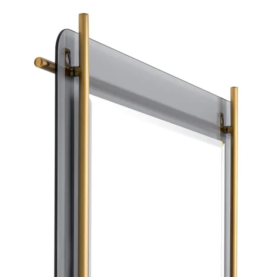Beveled Rods Square Mirror For Sale