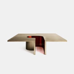 Roe Coffee Table in Satin stainless-steel by Andrea Tognon for Mingardo