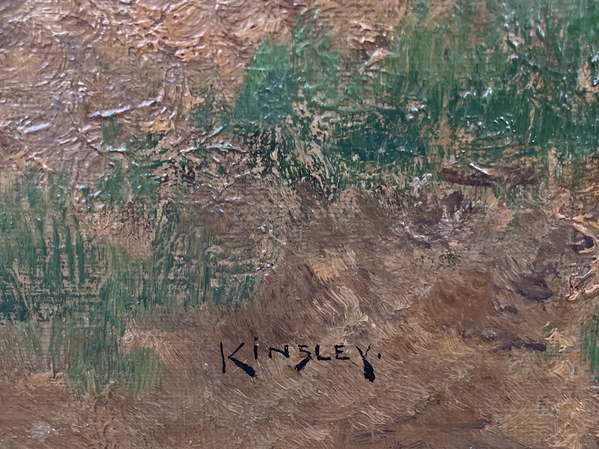Roe Deer in the Woods, Öl auf Leinwand, Gemälde von Nelson Gray Kinsley im Angebot 4
