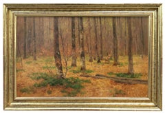 Roe Deer in the Woods Oil on Canvas Painting by Nelson Gray Kinsley