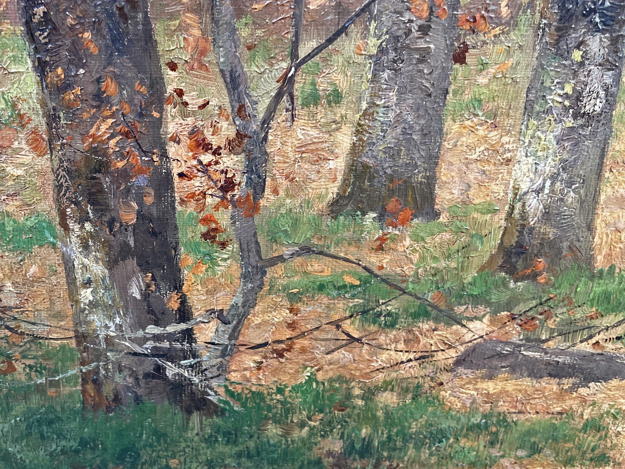 Roe Deer in the Woods Oil on Canvas Painting by Nelson Gray Kinsley For Sale 2