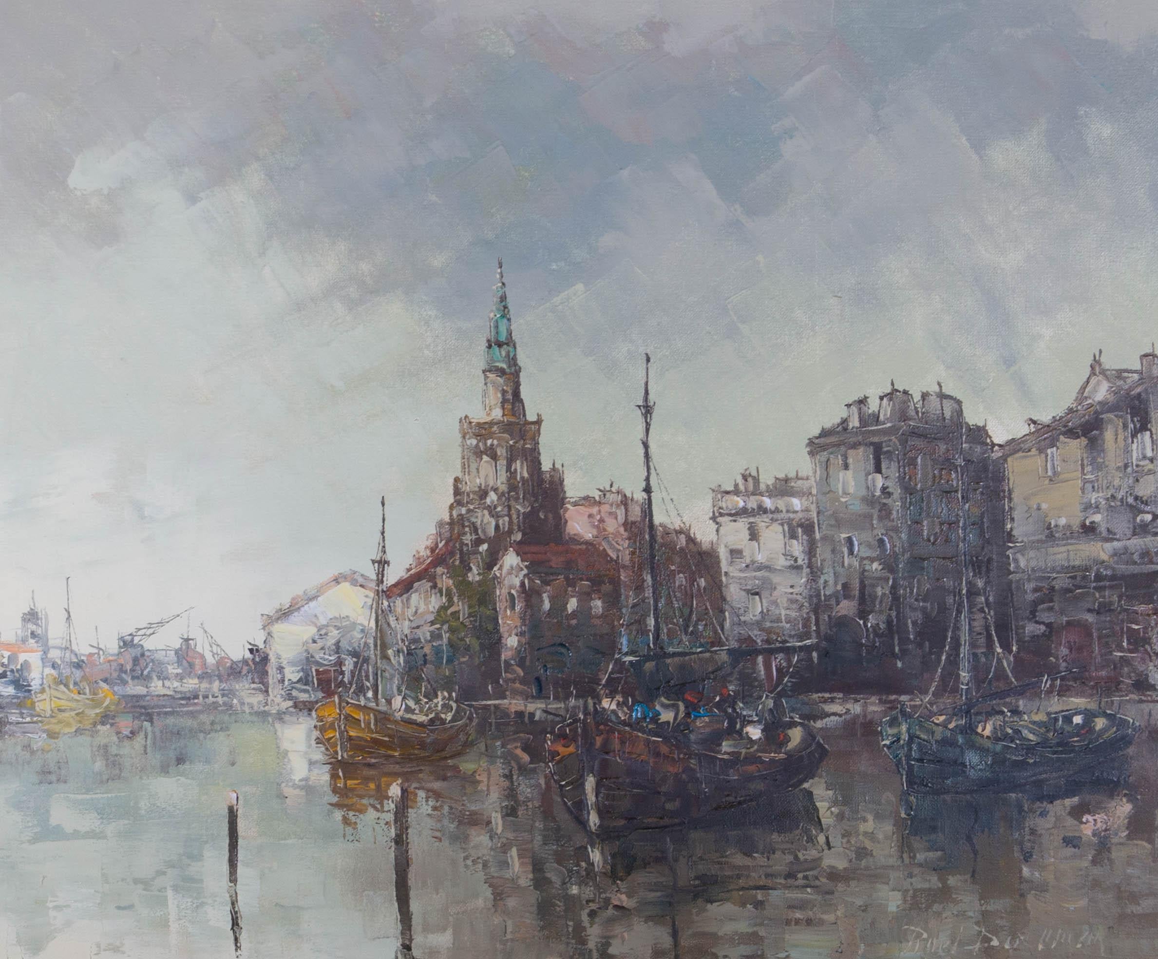 Roel Dozeman (1924) - Olio del XX secolo, Porto Continentale 1